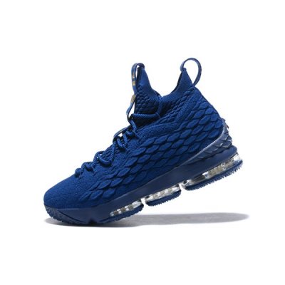 Nike Erkek Lebron 15 Koyu Yeşil / Mavi / Metal Altın Basketbol Ayakkabısı Türkiye - 5RKP8O2G